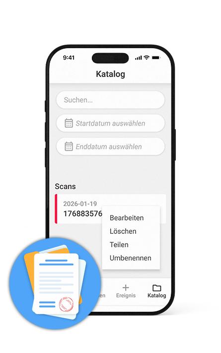 Notizen und Scans verwalten